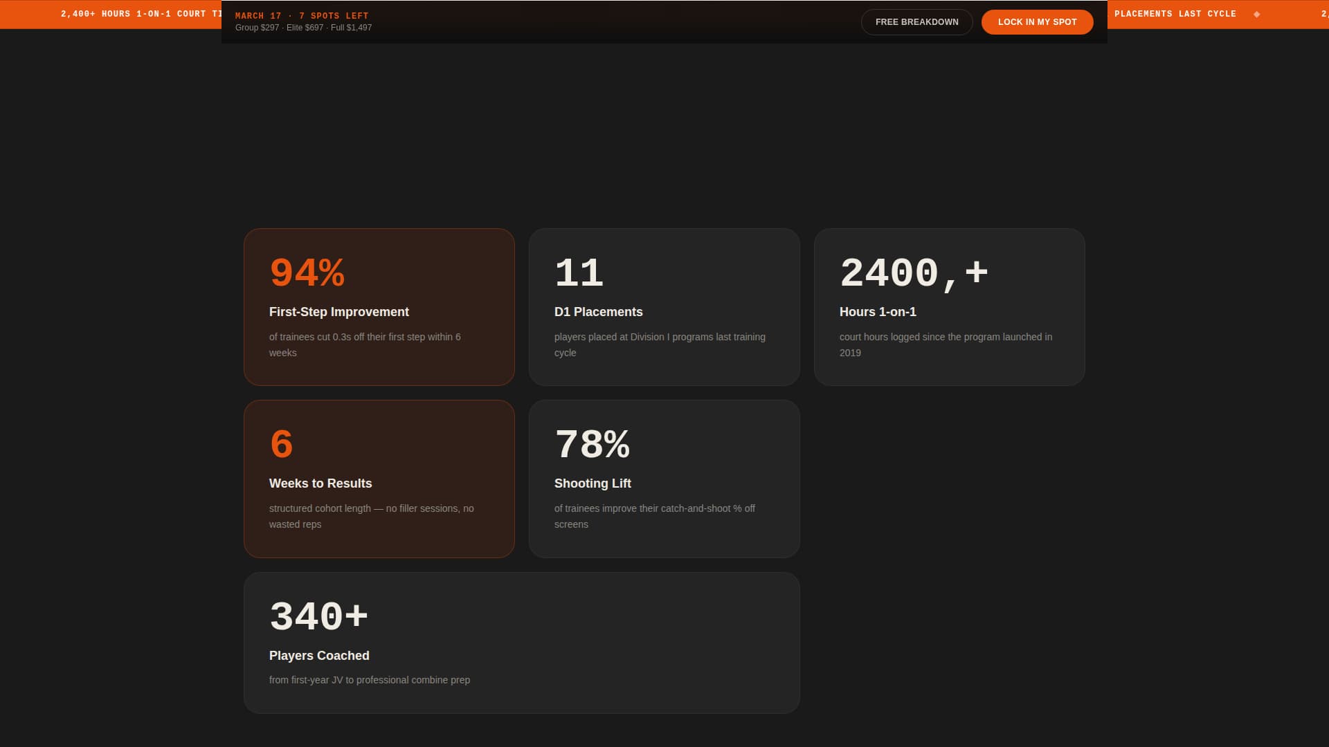 Basketball Trainer & Skills Camp Website Template