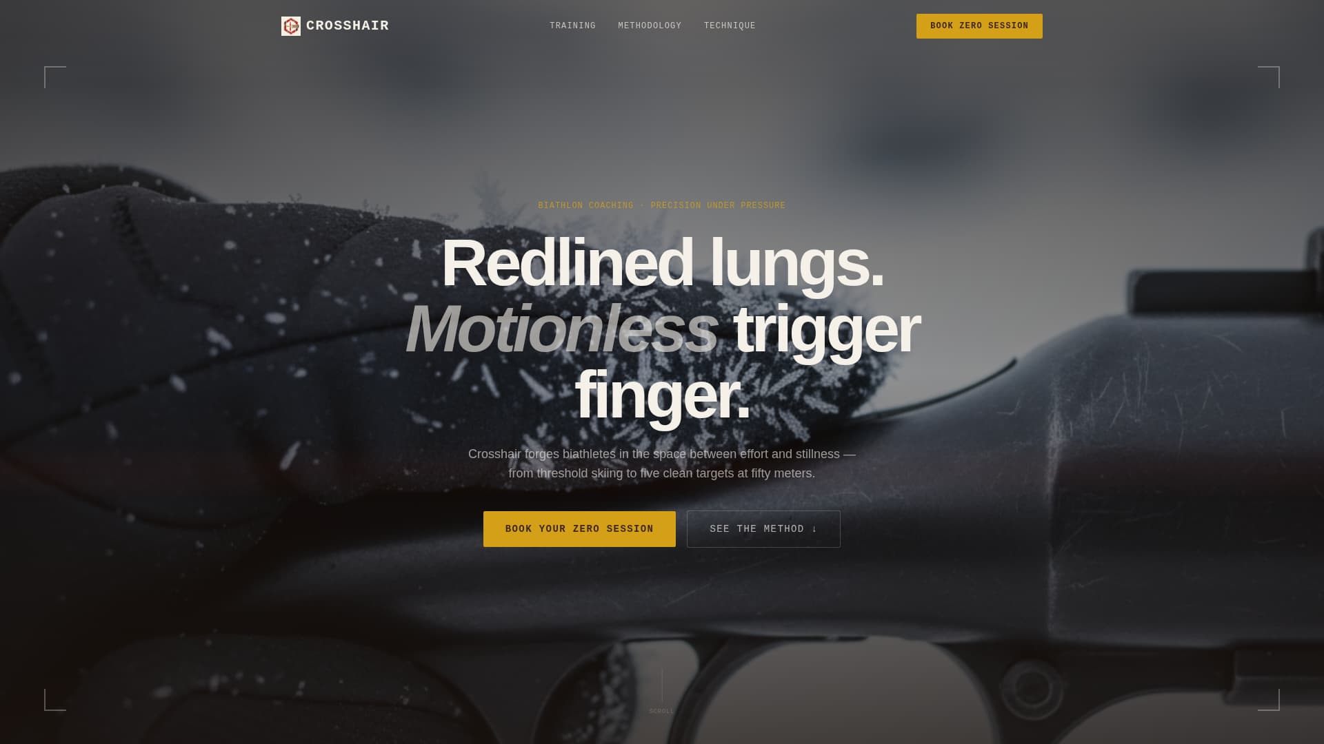 Crosshair - Elite Biathlon Landing Page Template