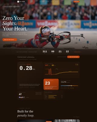 Caliber - Electric Biathlon Landing Page Template
