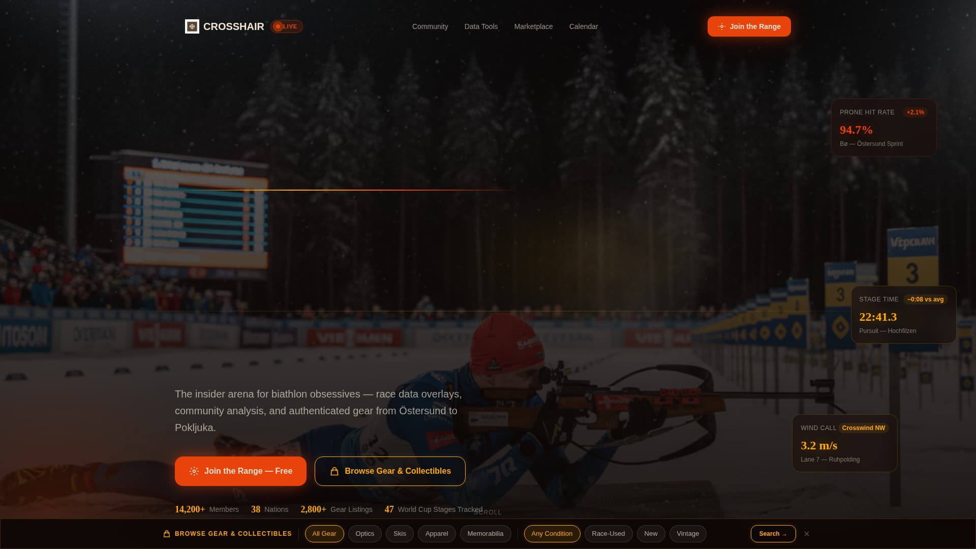 Endzone — Championship Biathlon Training Landing Page Template
