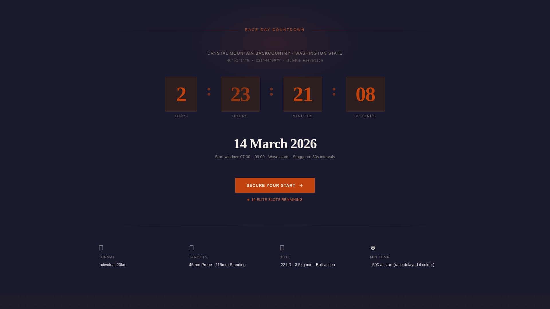 Frozenfire - Electrifying Biathlon Landing Page Template