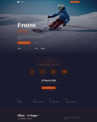 Frozenfire - Electrifying Biathlon Landing Page Template