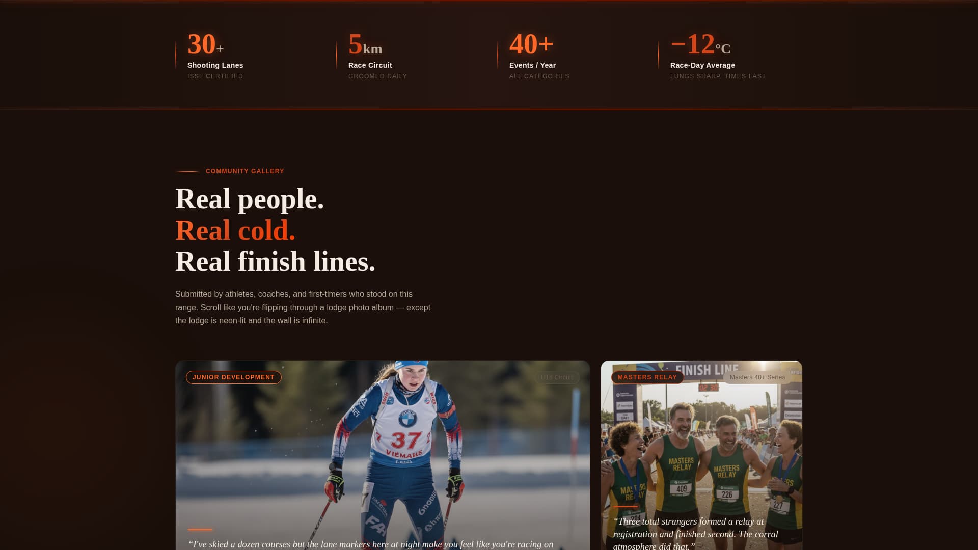 Biathlon - Electrifying Wintersports Landing Page Template