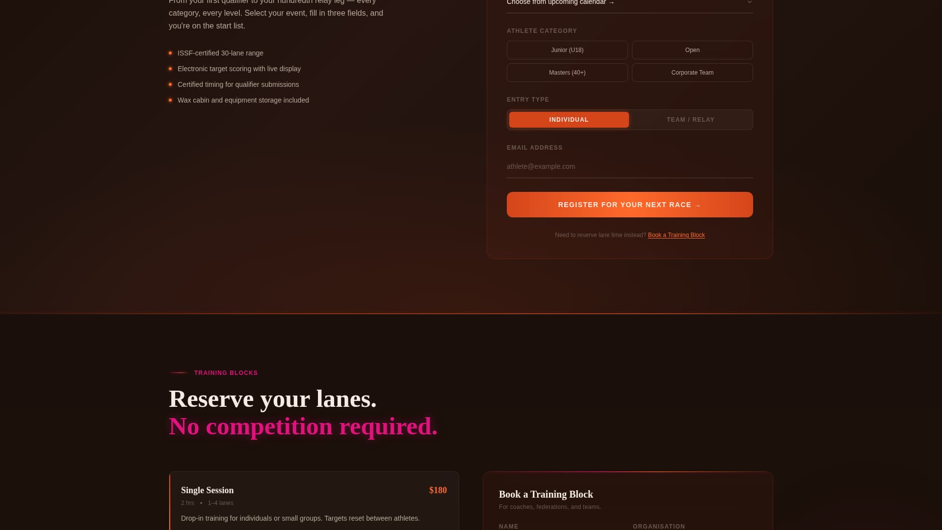 Biathlon - Electrifying Wintersports Landing Page Template Template ...