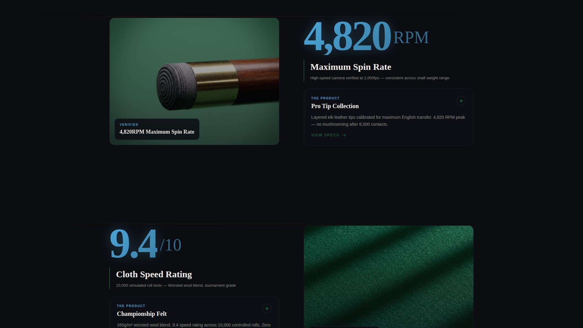 Break - Precision Billiards Landing Page Template