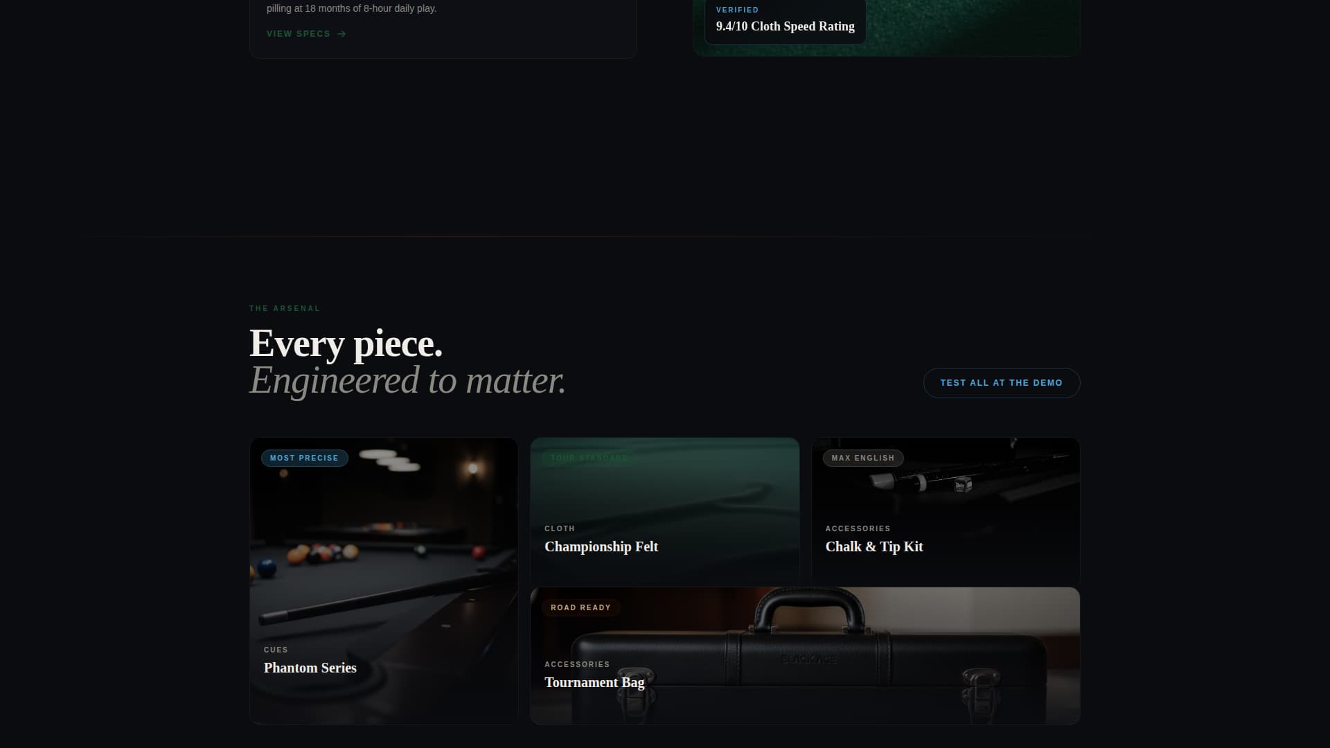 Break - Precision Billiards Landing Page Template