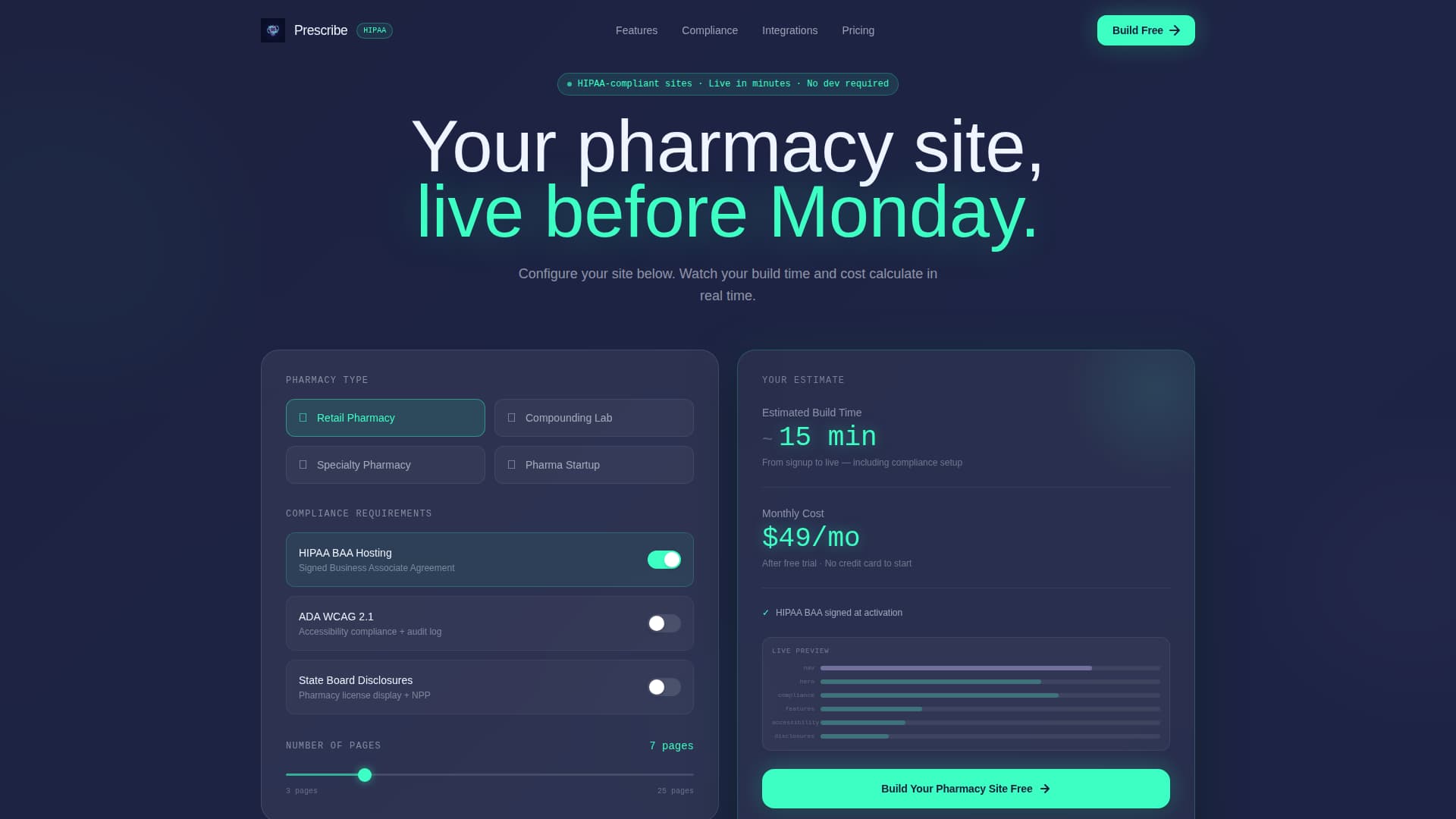 Compound — Trusted Pharmacy Solutions Landing Page Template