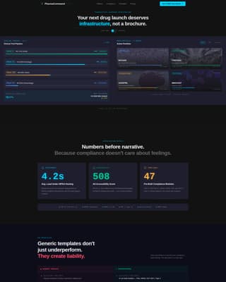 Pharmacommand - Precision Pharmaceutical Landing Page Template