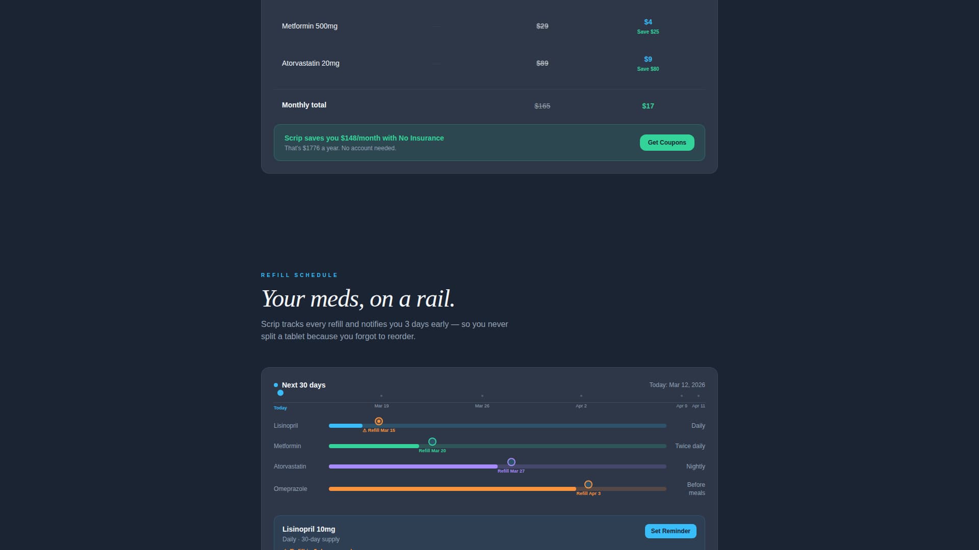Scrip - Powerful Pharmacy Landing Page Template