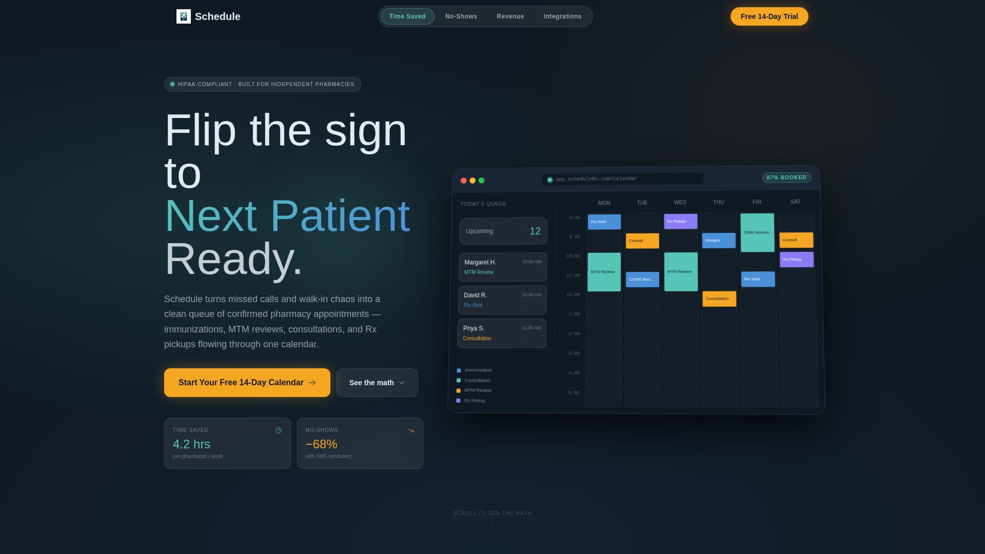 Schedule - Powerful Pharmacy Landing Page Template