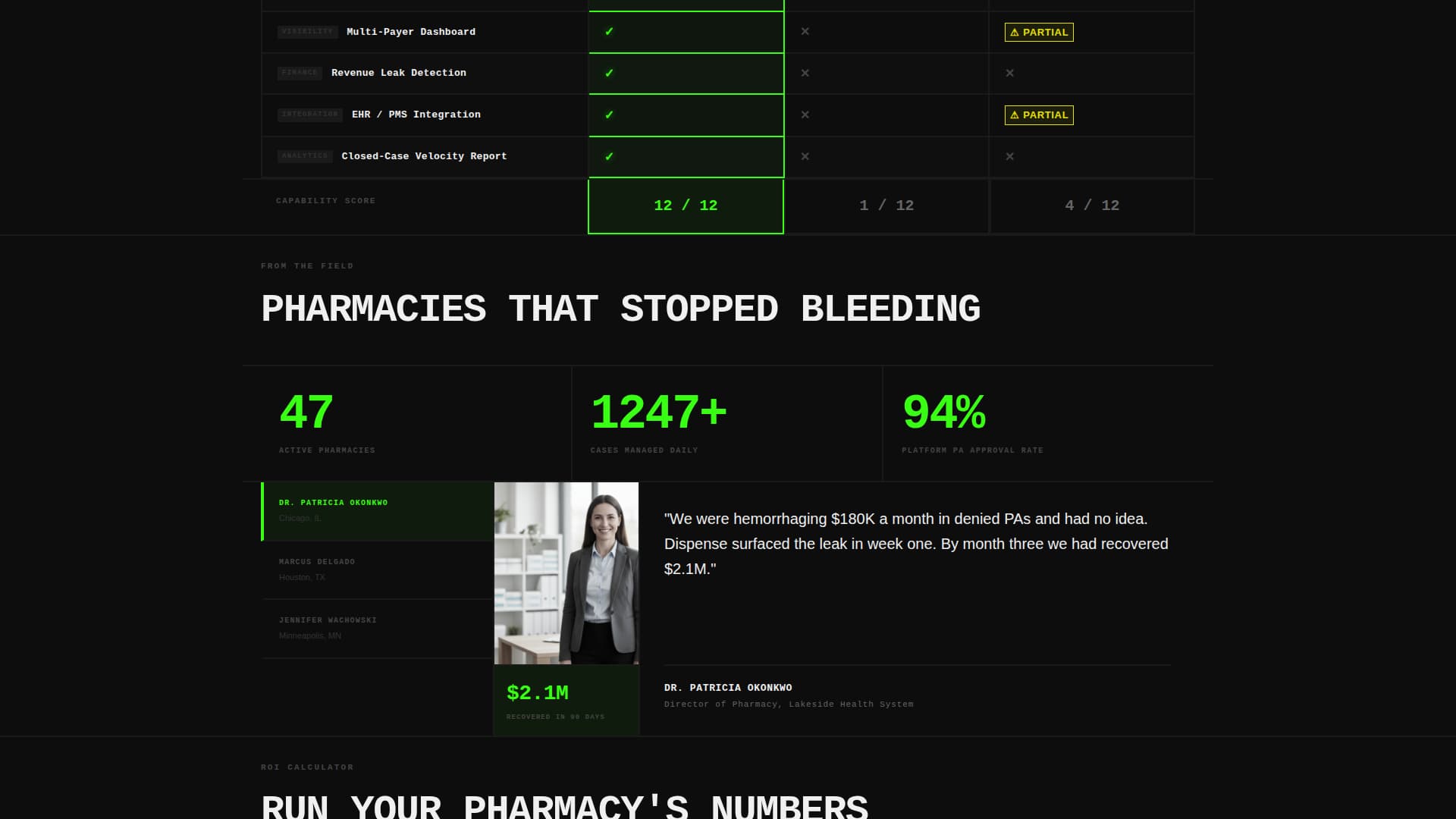 Dispense - Powerful Pharmacymanagement Landing Page Template