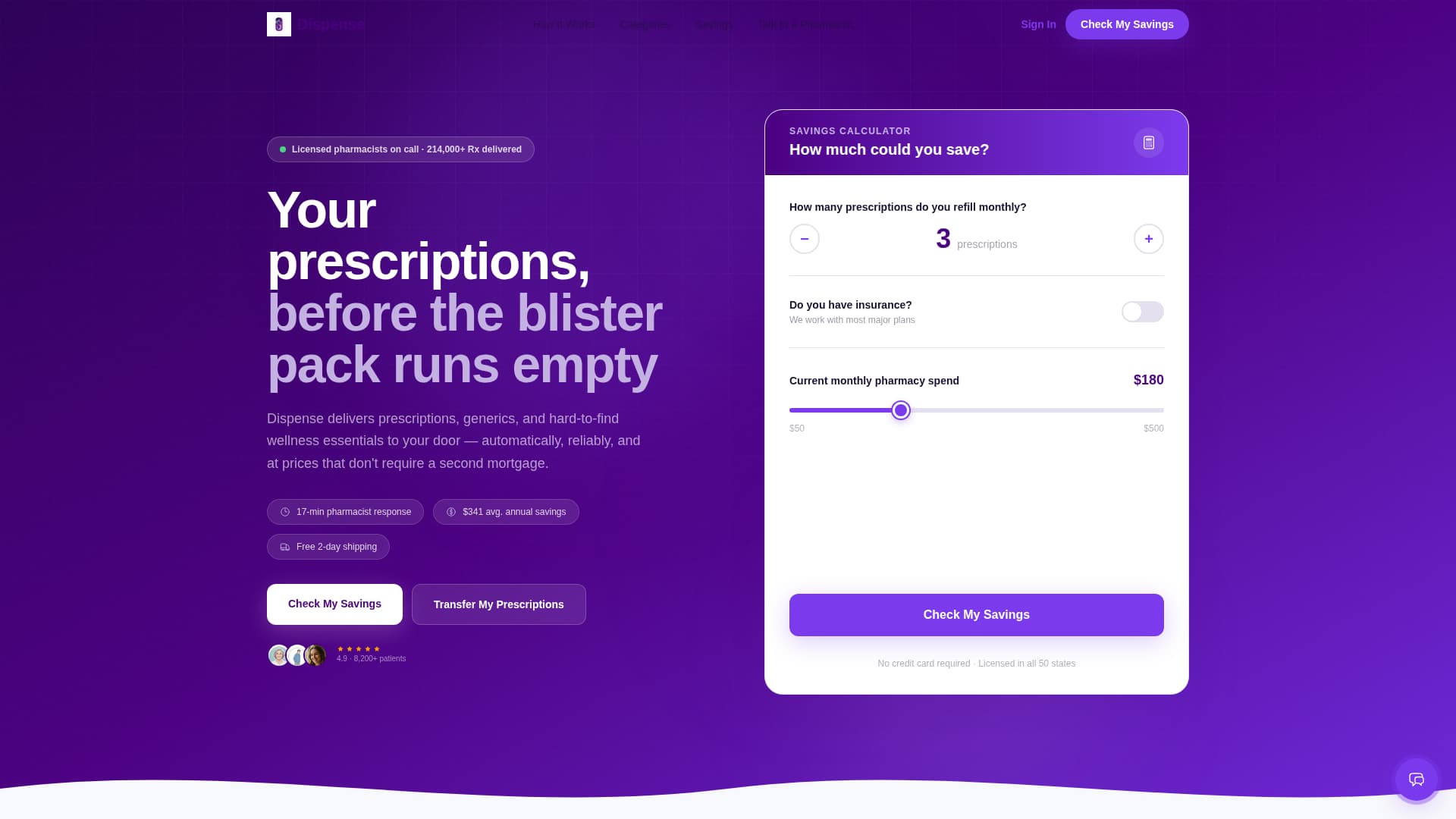 Pharmacy Digital Presence Cost Calculator Website Template
