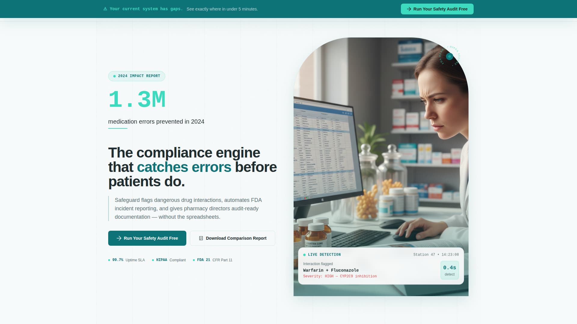 Safeguard - Powerful Pharmacysafety Landing Page Template