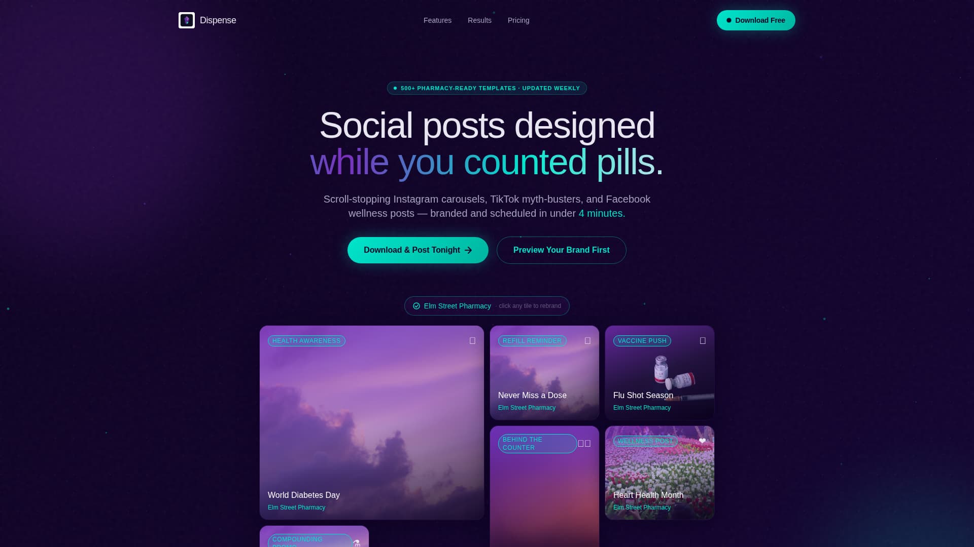 Pharmacy Digital Presence Professional Website Template