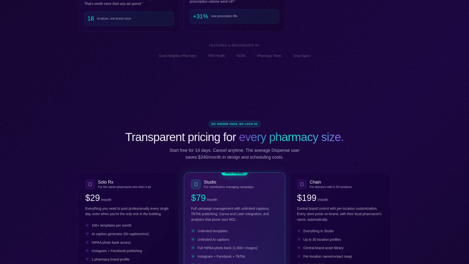 Pharmacy Digital Presence Professional Website Template