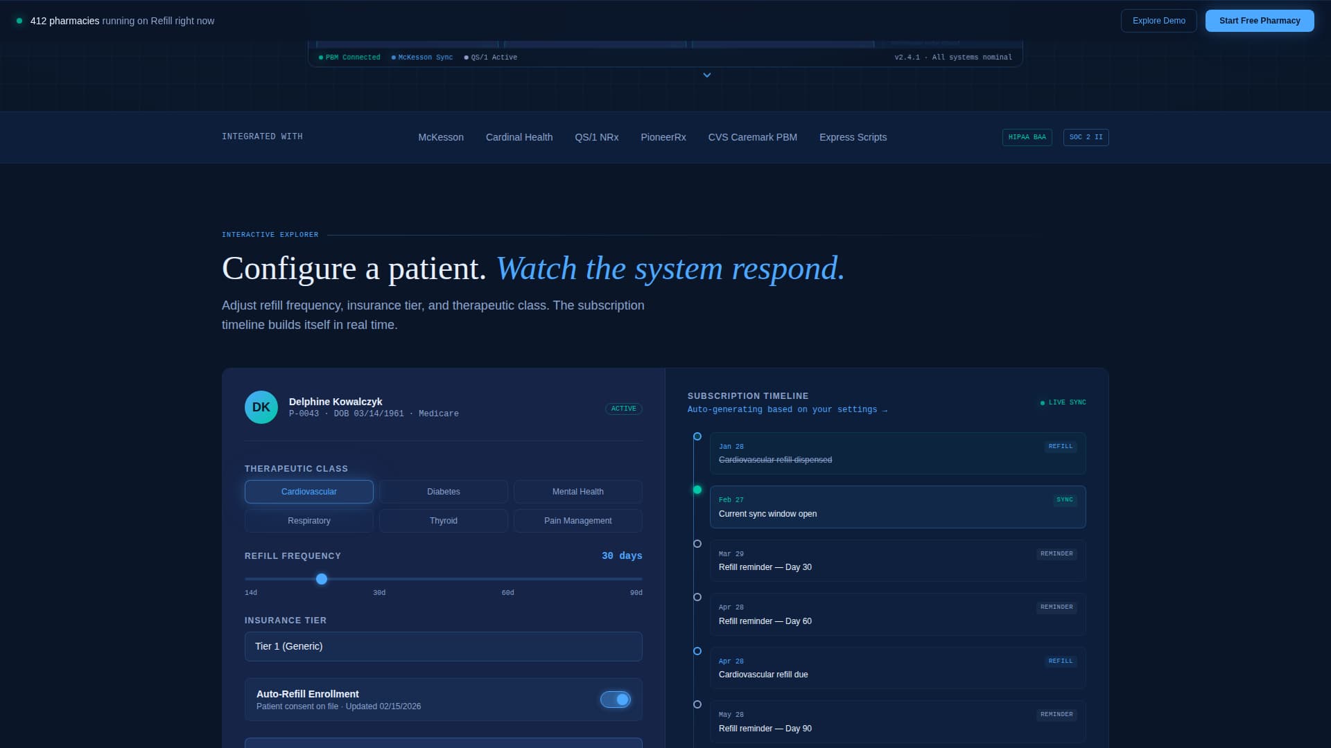Refill - Powerful Pharmacy Landing Page Template
