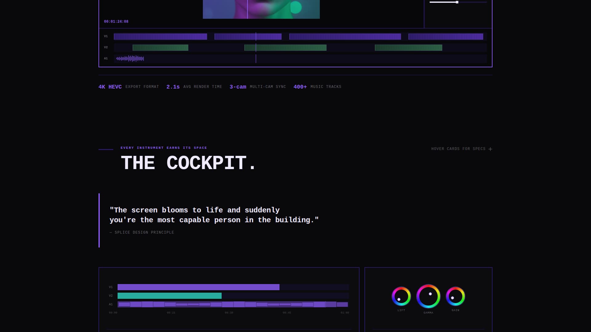 Splice - Powerful Video Editor Landing Page Template