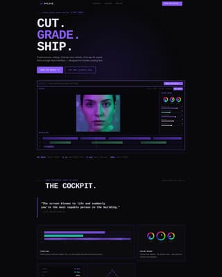 Splice - Powerful Video Editor Landing Page Template