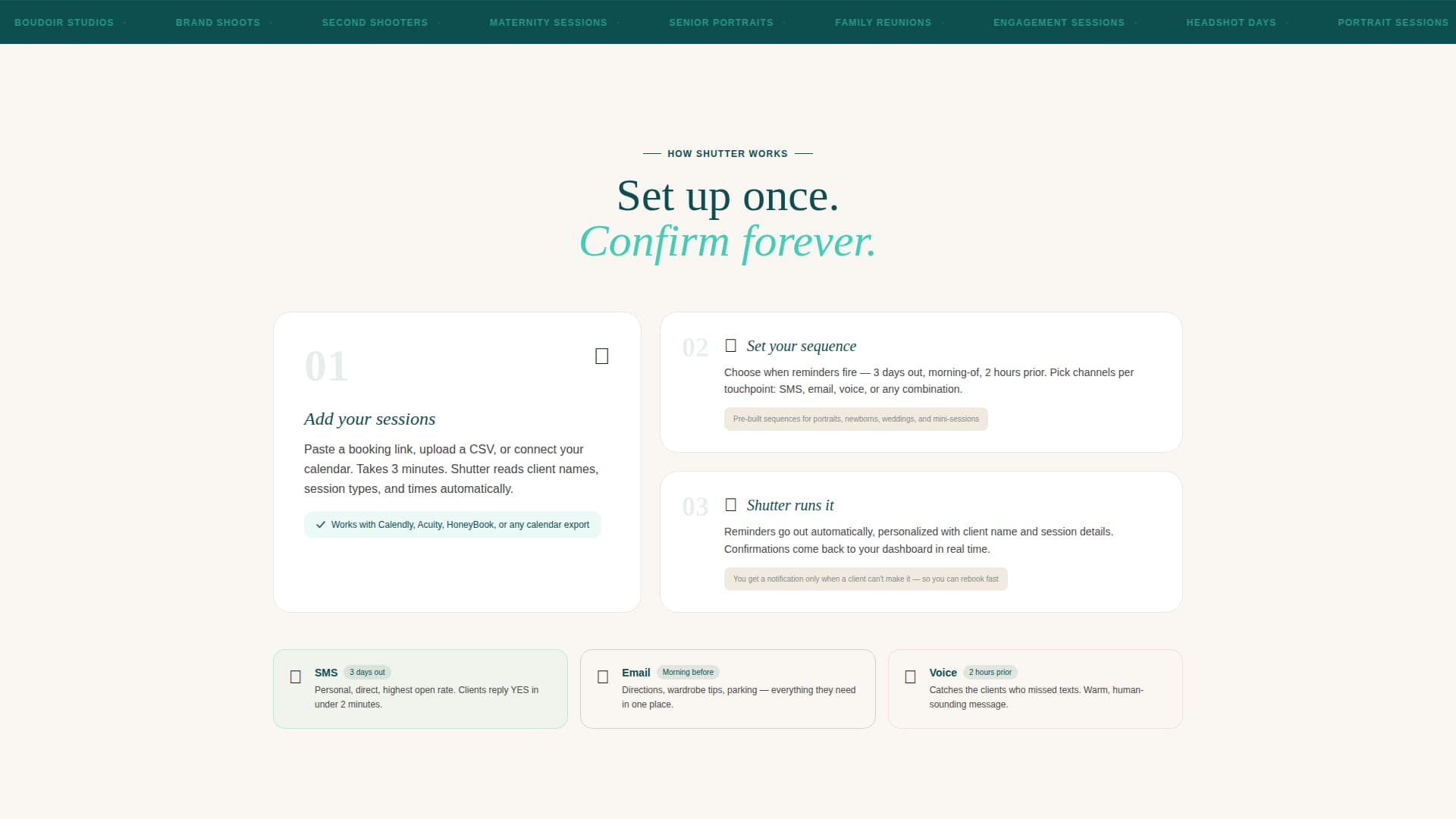 Shutter - Frictionless Photography Landing Page Template