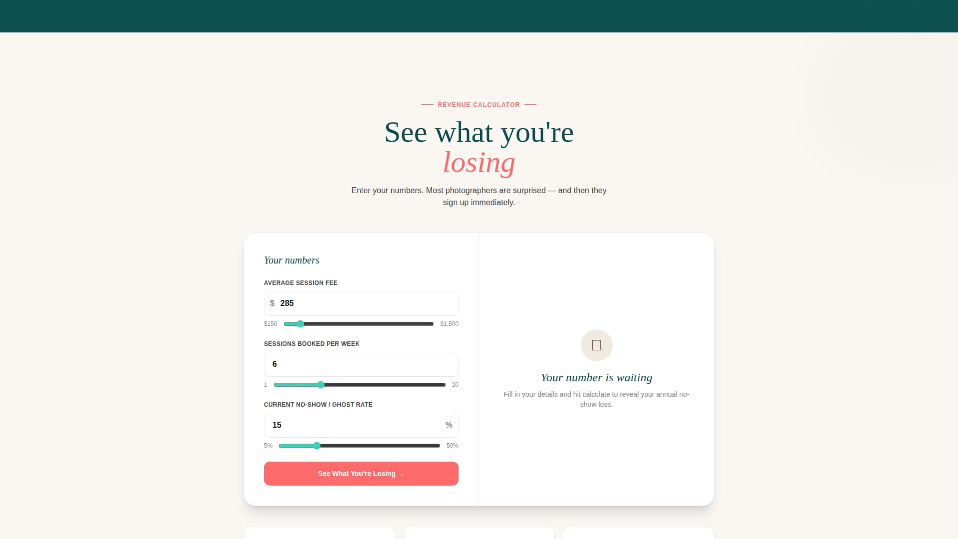 Shutter - Frictionless Photography Landing Page Template