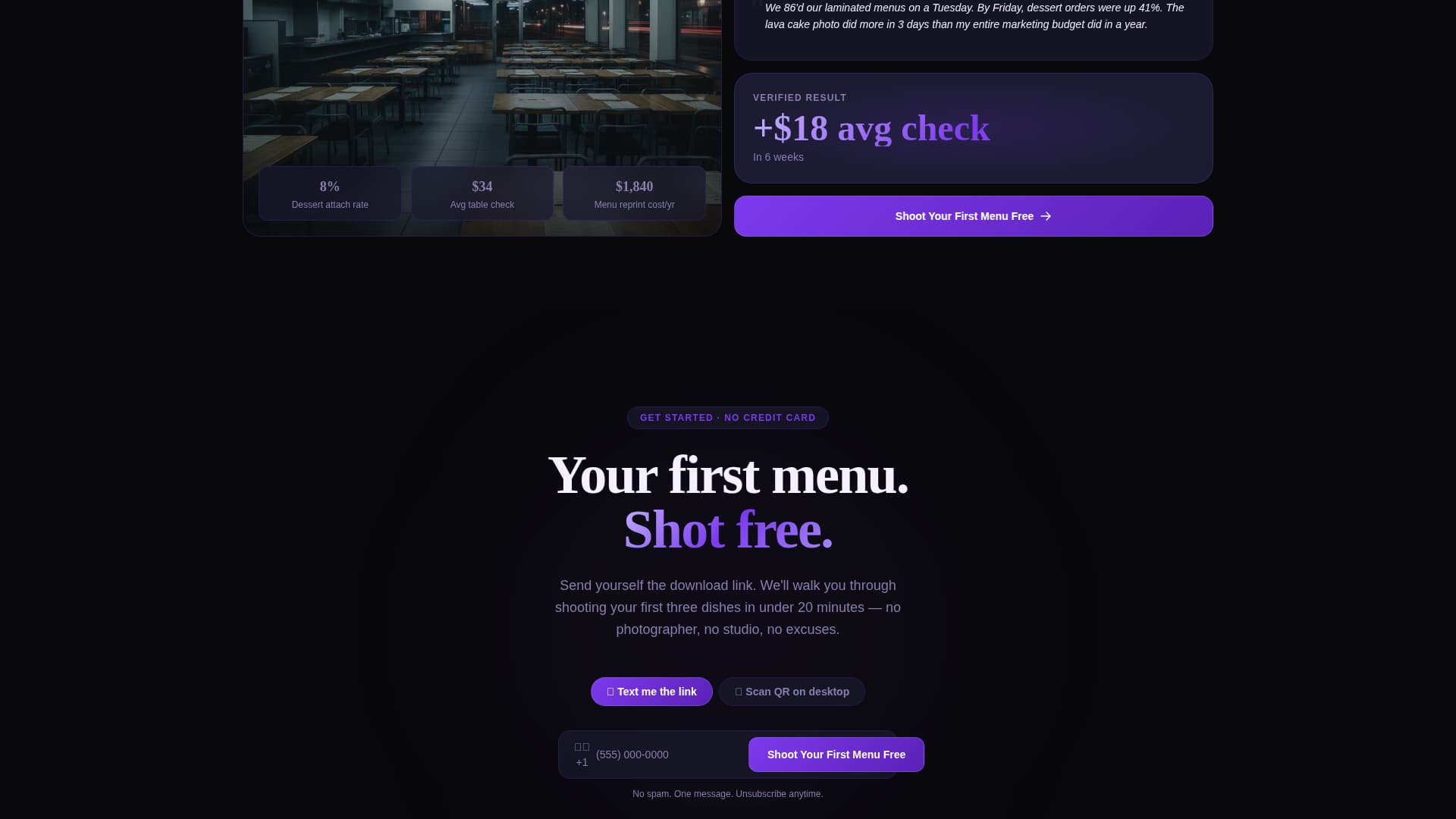 Shutter - Vivid Restaurant Landing Page Template