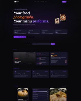Shutter - Vivid Restaurant Landing Page Template