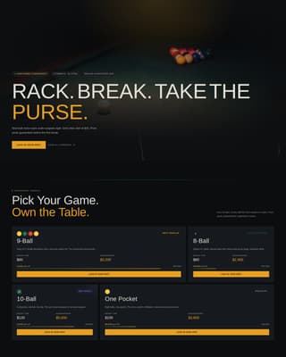 Billiards Professional Website Template