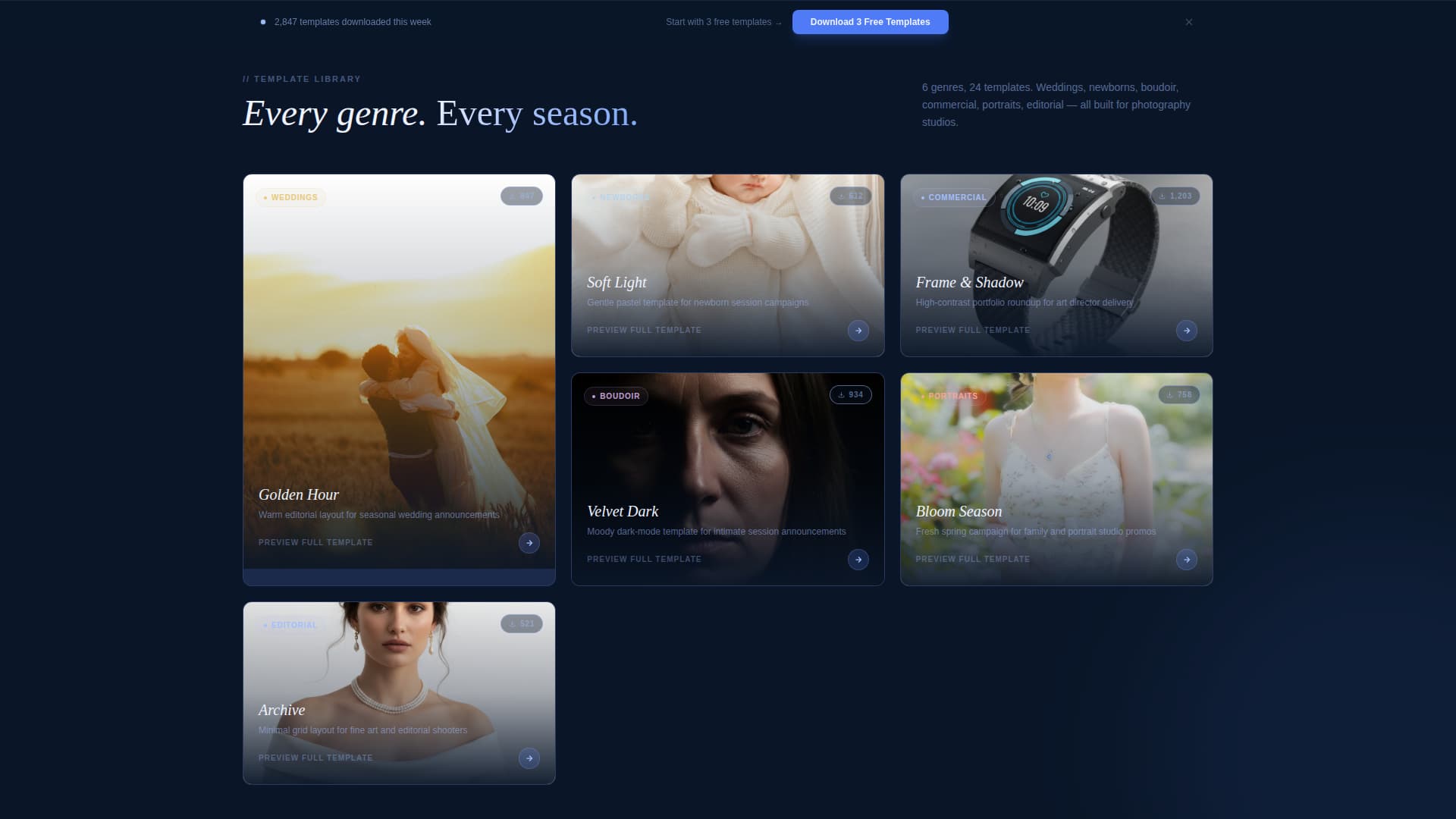 Shutter - Pixel Perfect Photography Landing Page Template