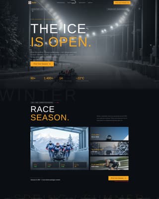 Bobsled Specialist Booking Website Template