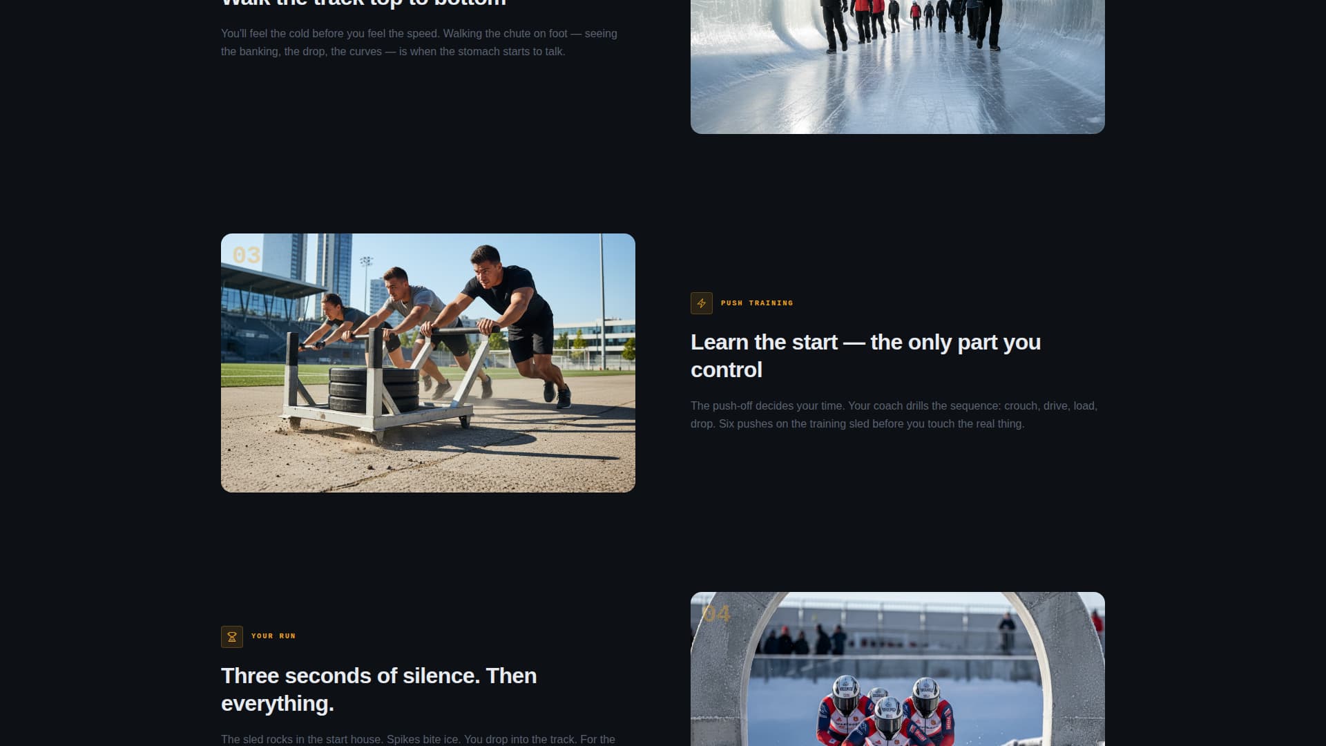 Bobsled Booking Website Template