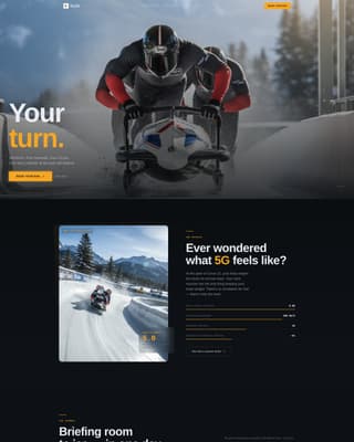 Bobsled Booking Website Template
