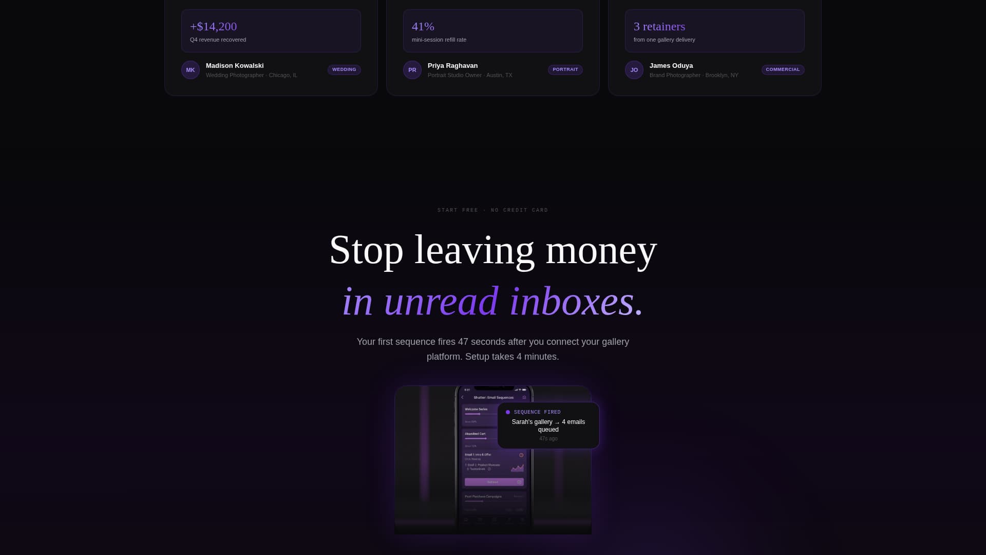 Shutter - Automated Photography Landing Page Template