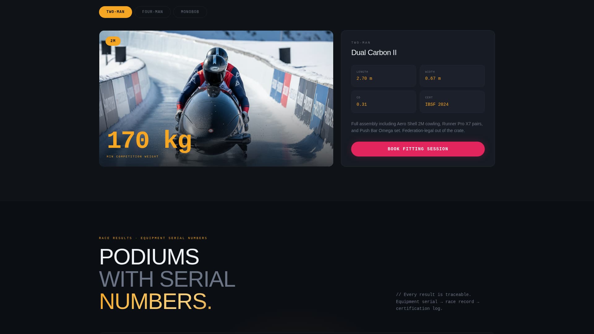 Bobsled Specialist Professional Website Template