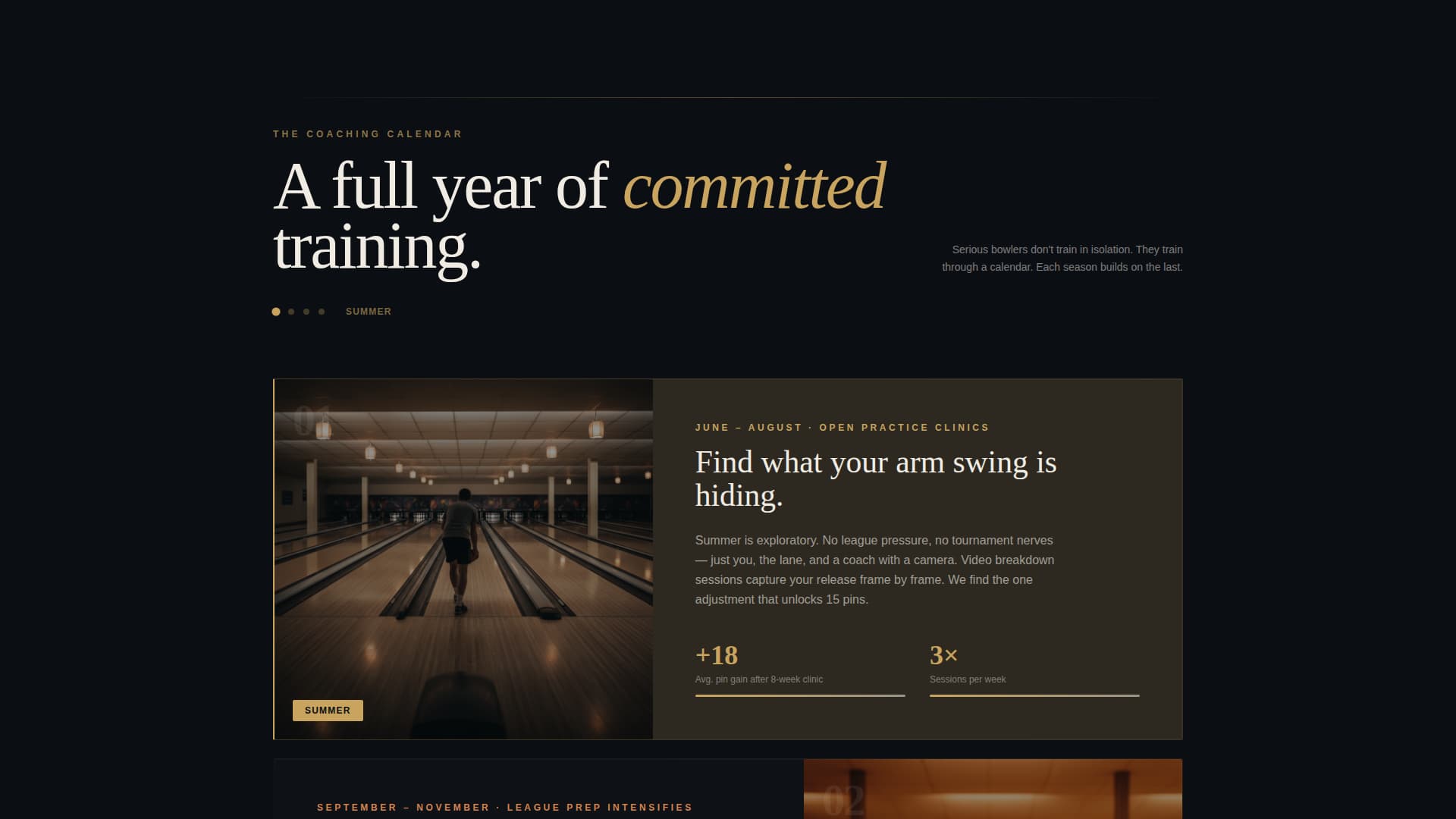 Alley — Immersive Bowling Venue Landing Page Template