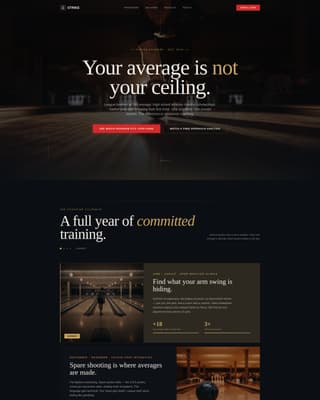 Alley — Immersive Bowling Venue Landing Page Template