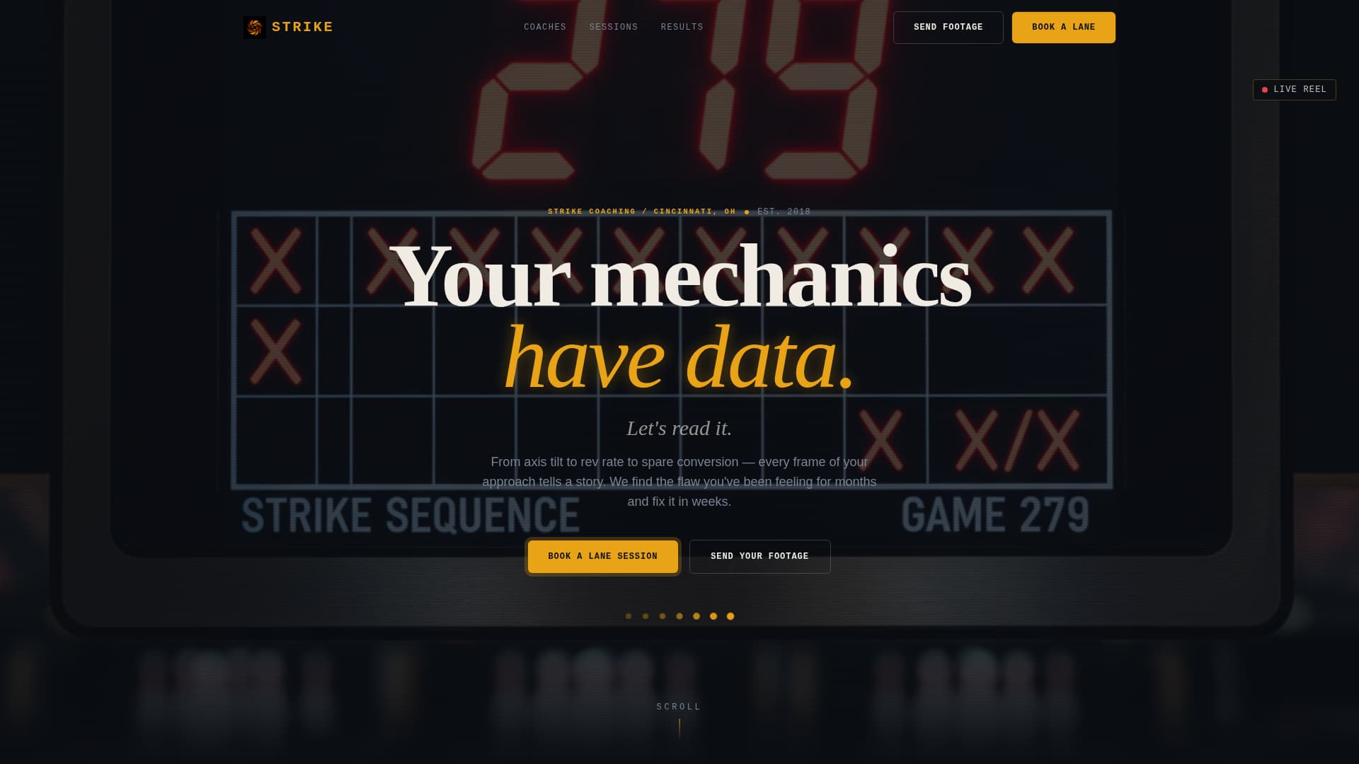 Strike - Dynamic Bowling Landing Page Template