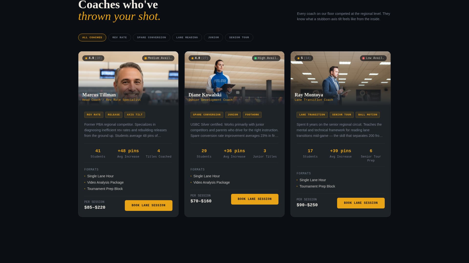 Strike - Dynamic Bowling Landing Page Template