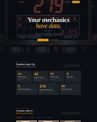 Strike - Dynamic Bowling Landing Page Template