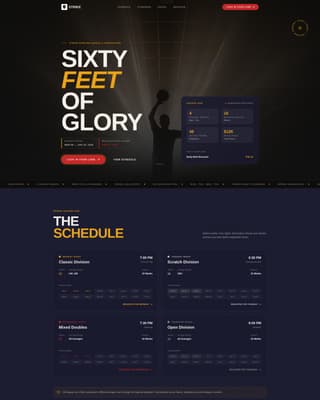 Pins — Thrilling Bowling Center Landing Page Template