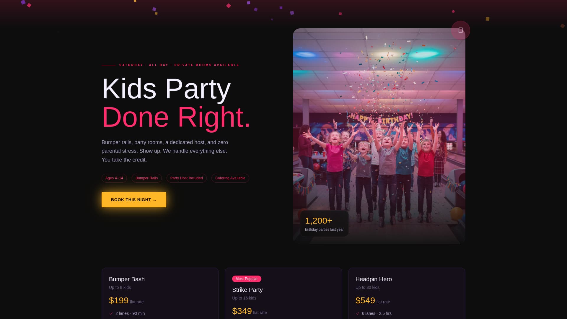 Strike - Electrifying Bowling Landing Page Template