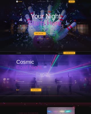 Strike - Electrifying Bowling Landing Page Template