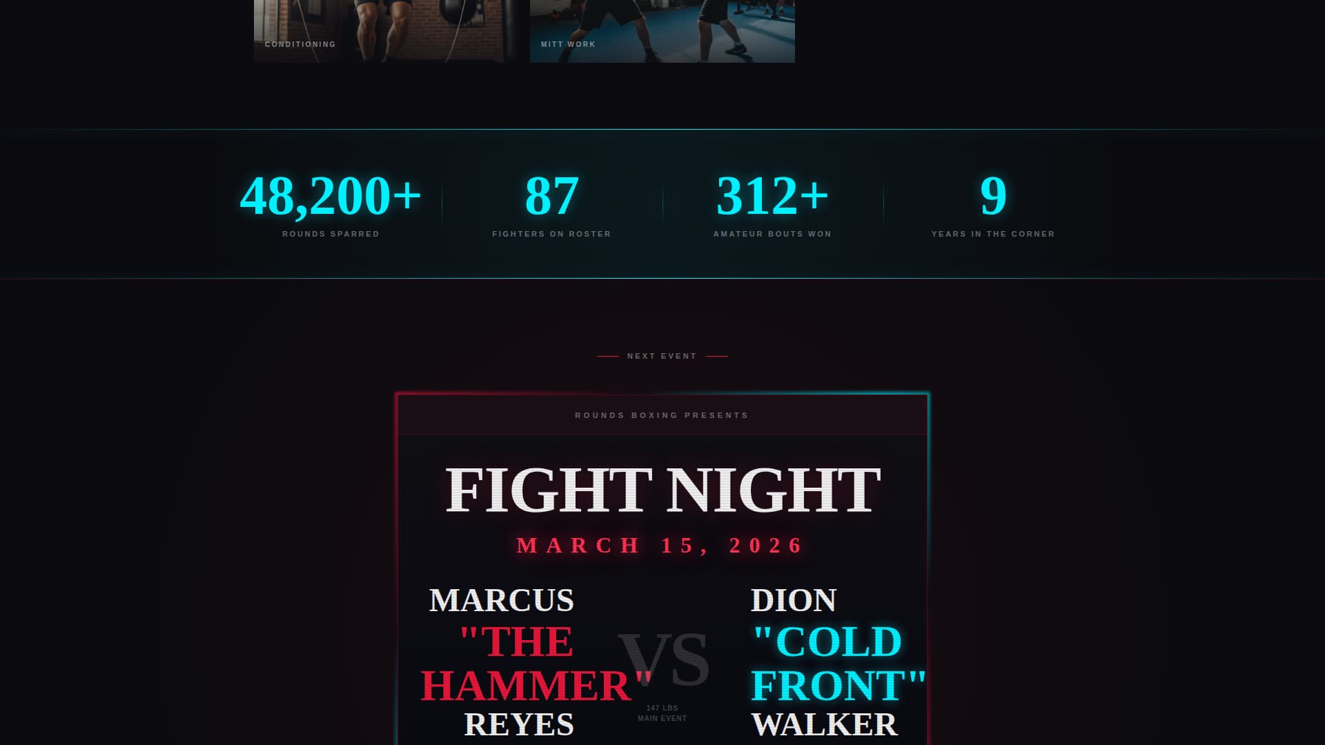 Boxing Professional Website Template