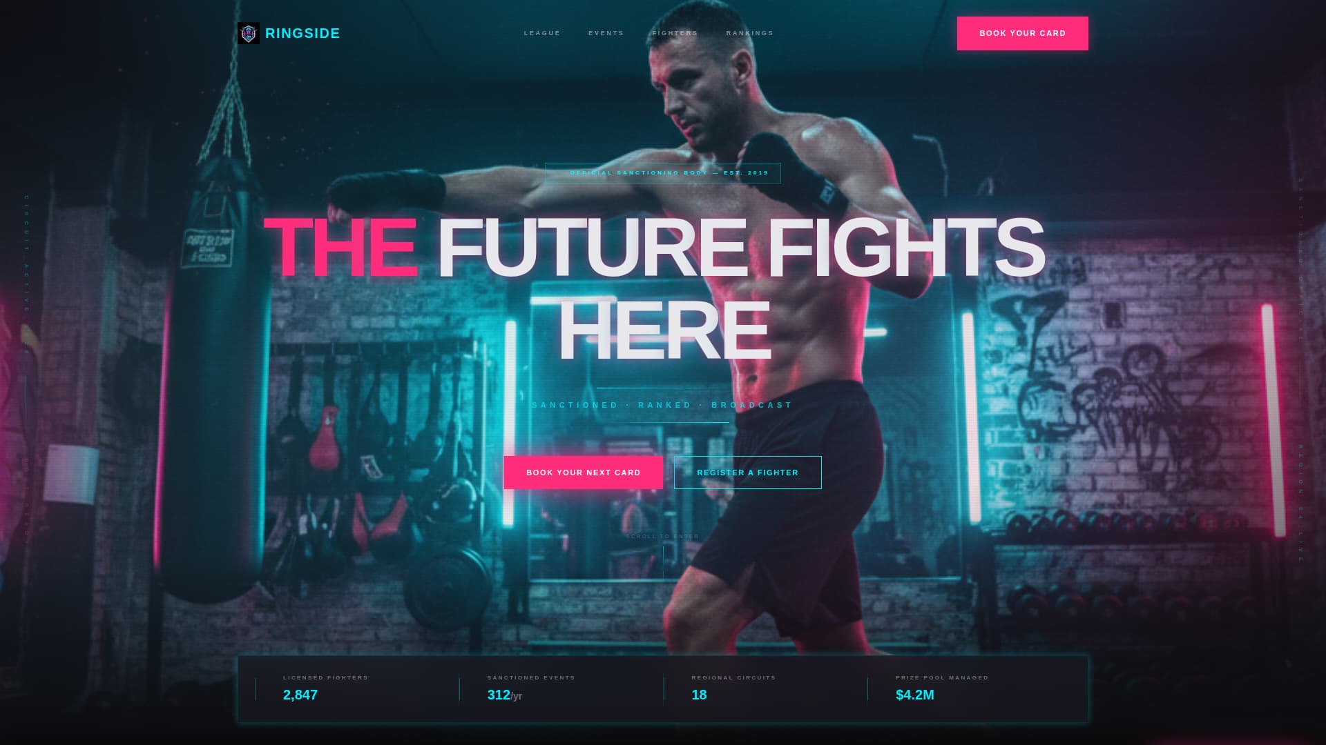 Boxing Booking Website Template