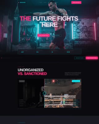 Boxing Booking Website Template
