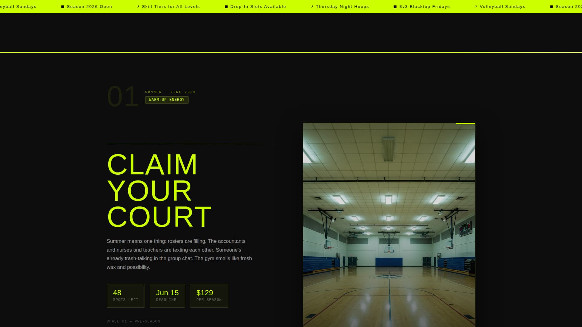 Sports Club & Team Professional Website Template