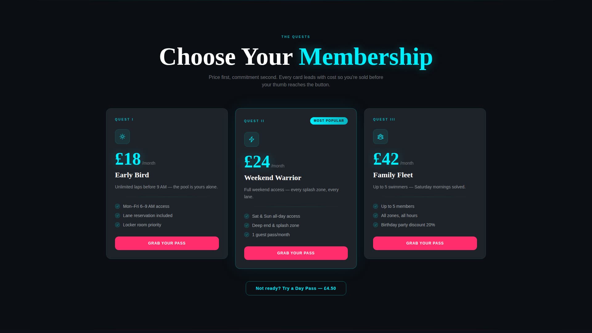 Swimming & Aquatic Center Reviews Website Template