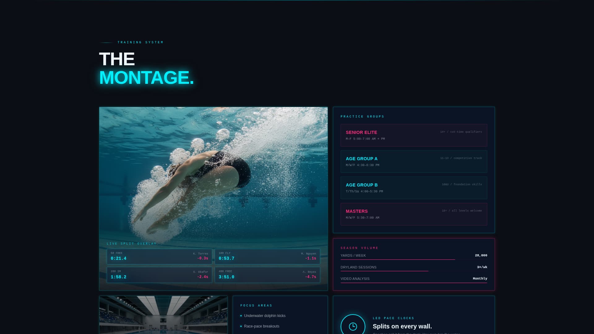 Swimming & Aquatic Center Professional Website Template