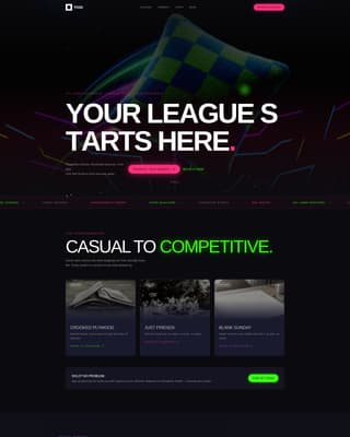 Cornhole Booking Website Template