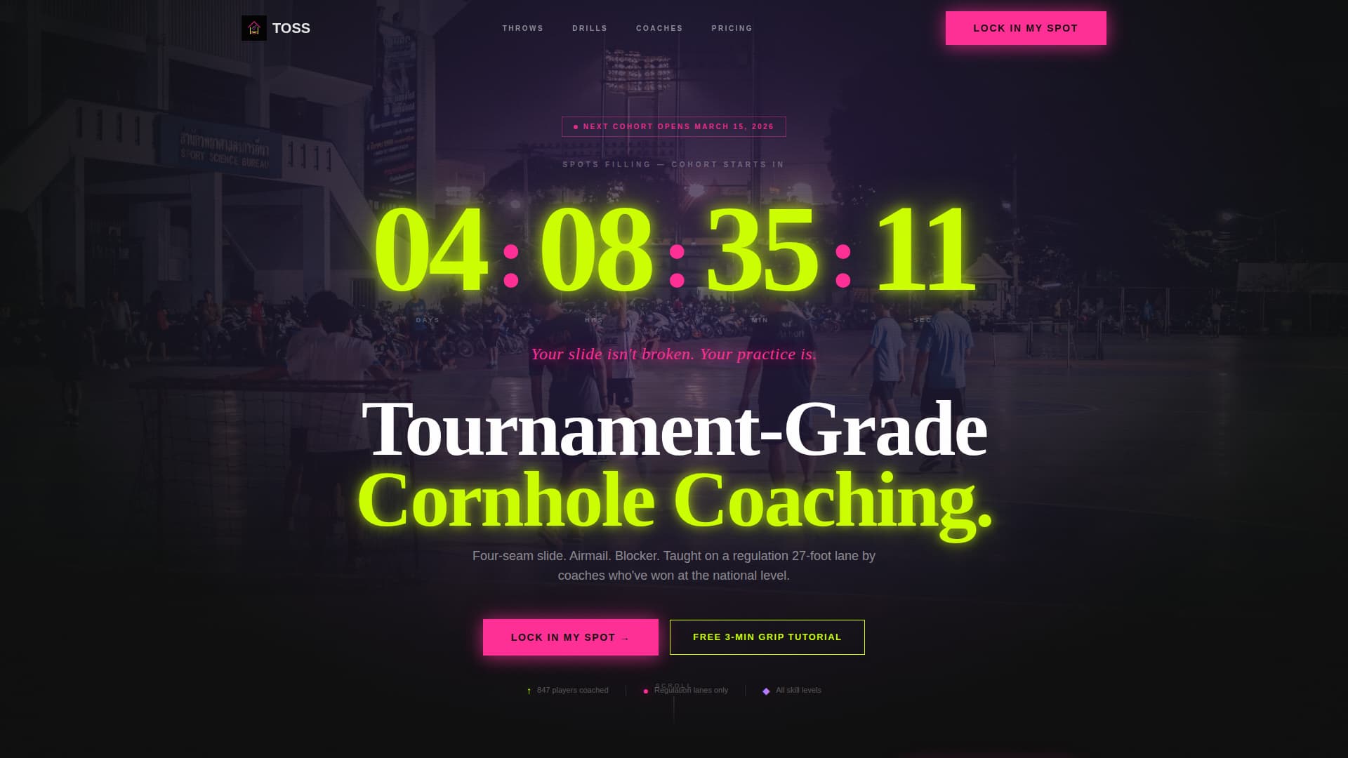 Cornhole Specialist Professional Website Template