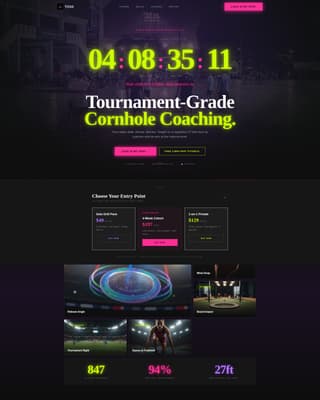Cornhole Specialist Professional Website Template